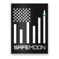 Safemoon To The Moon Crypto Blockchain Flag Poster