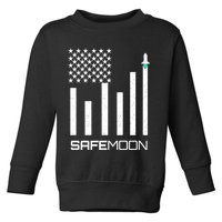 Safemoon To The Moon Crypto Blockchain Flag Toddler Sweatshirt