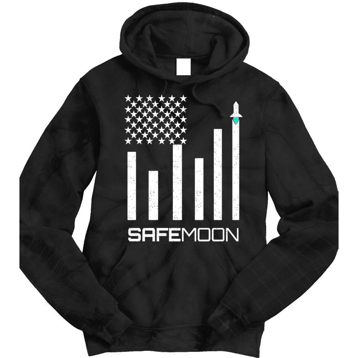 Safemoon To The Moon Crypto Blockchain Flag Tie Dye Hoodie