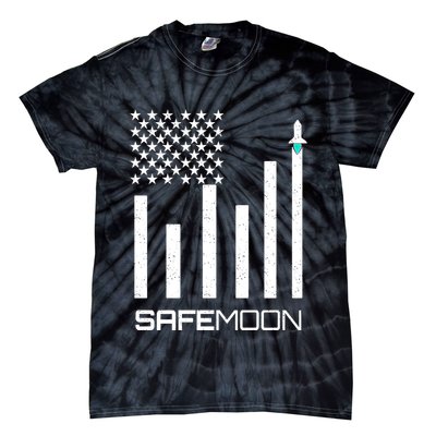 Safemoon To The Moon Crypto Blockchain Flag Tie-Dye T-Shirt