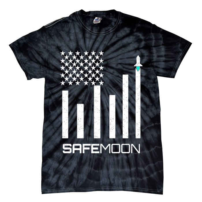 Safemoon To The Moon Crypto Blockchain Flag Tie-Dye T-Shirt