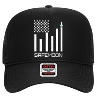 Safemoon To The Moon Crypto Blockchain Flag Trucker Hat
