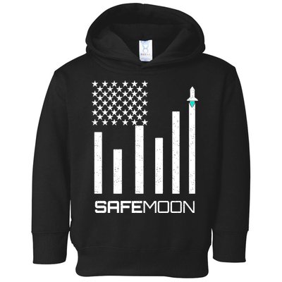 Safemoon To The Moon Crypto Blockchain Flag Toddler Hoodie