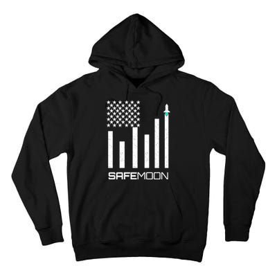 Safemoon To The Moon Crypto Blockchain Flag Tall Hoodie