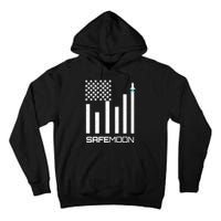 Safemoon To The Moon Crypto Blockchain Flag Tall Hoodie