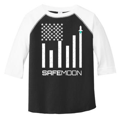Safemoon To The Moon Crypto Blockchain Flag Toddler Fine Jersey T-Shirt
