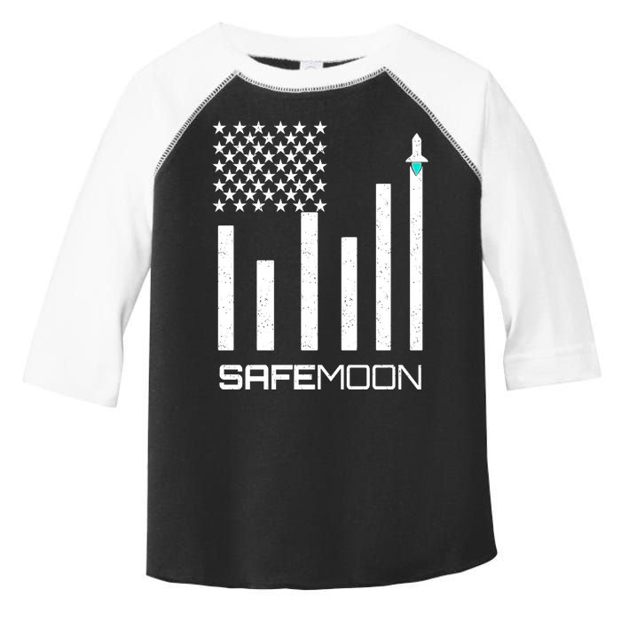 Safemoon To The Moon Crypto Blockchain Flag Toddler Fine Jersey T-Shirt