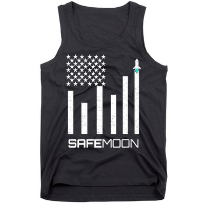 Safemoon To The Moon Crypto Blockchain Flag Tank Top