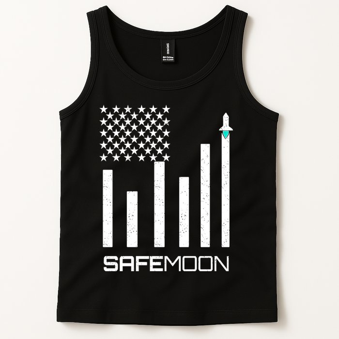 Safemoon To The Moon Crypto Blockchain Flag Tank Top