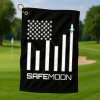 Safemoon To The Moon Crypto Blockchain Flag Golf Towel