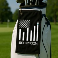 Safemoon To The Moon Crypto Blockchain Flag Golf Towel
