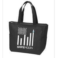 Safemoon To The Moon Crypto Blockchain Flag Zip Tote Bag
