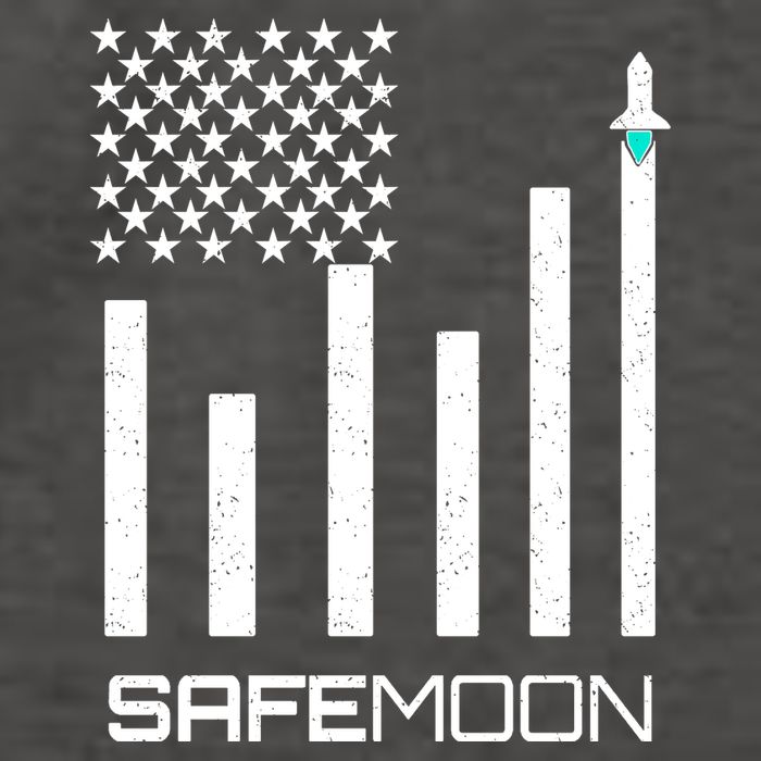 Safemoon To The Moon Crypto Blockchain Flag Vector Backpack