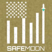 Safemoon To The Moon Crypto Blockchain Flag Garment-Dyed Women's Muscle Tee