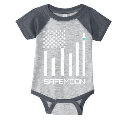 Safemoon To The Moon Crypto Blockchain Flag Infant Baby Jersey Bodysuit