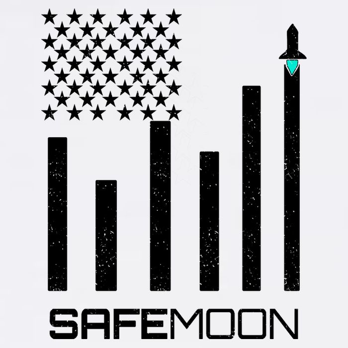 Safemoon To The Moon Crypto Blockchain Flag Garment-Dyed Sweatshirt