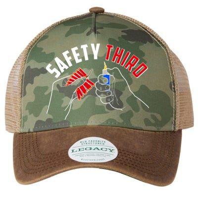 Safety Third Firecrackers Fourth of July Legacy Tie Dye Trucker Hat