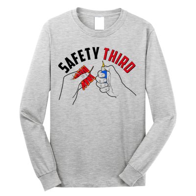 Safety Third Firecrackers Fourth of July Long Sleeve Shirt