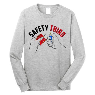 Safety Third Firecrackers Fourth of July Long Sleeve Shirt