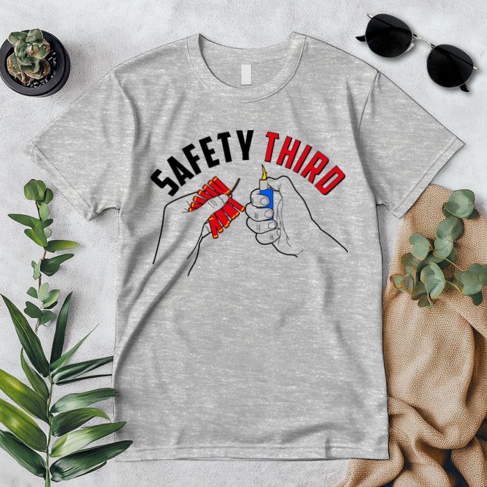 Safety Third Firecrackers Fourth of July Premium T-Shirt