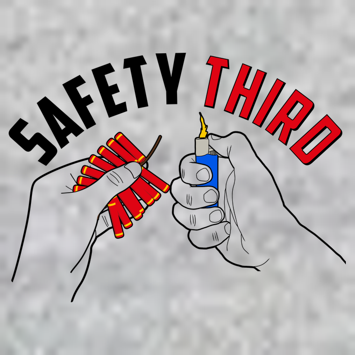 Safety Third Firecrackers Fourth of July Premium T-Shirt