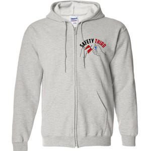 Safety Third Firecrackers Fourth of July Full Zip Hoodie