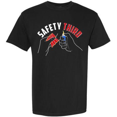 Safety Third Firecrackers Fourth of July Garment-Dyed Heavyweight T-Shirt