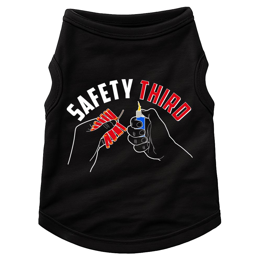 Safety Third Firecrackers Fourth of July Doggie Tank
