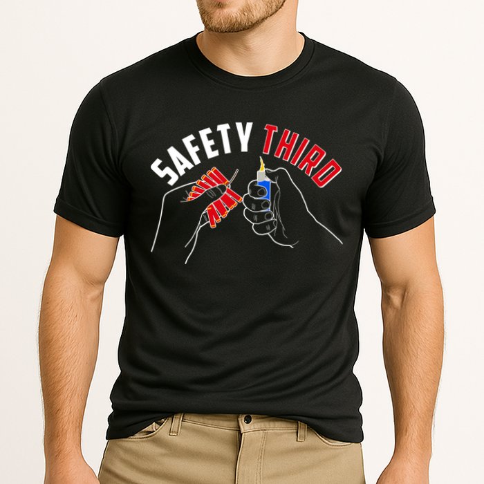 Safety Third Firecrackers Fourth of July Performance Shirt