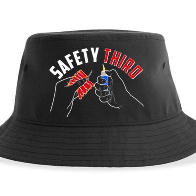 Safety Third Firecrackers Fourth of July Sustainable Bucket Hat