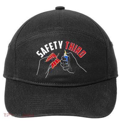 Safety Third Firecrackers Fourth of July 7-Panel Snapback Hat
