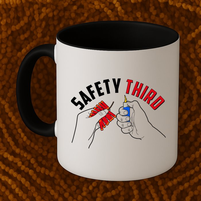 Safety Third Firecrackers Fourth of July Mug