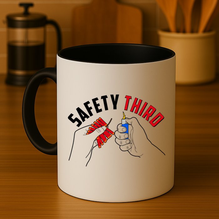 Safety Third Firecrackers Fourth of July Mug