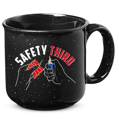 Safety Third Firecrackers Fourth of July 15oz Campfire Ceramic Mug
