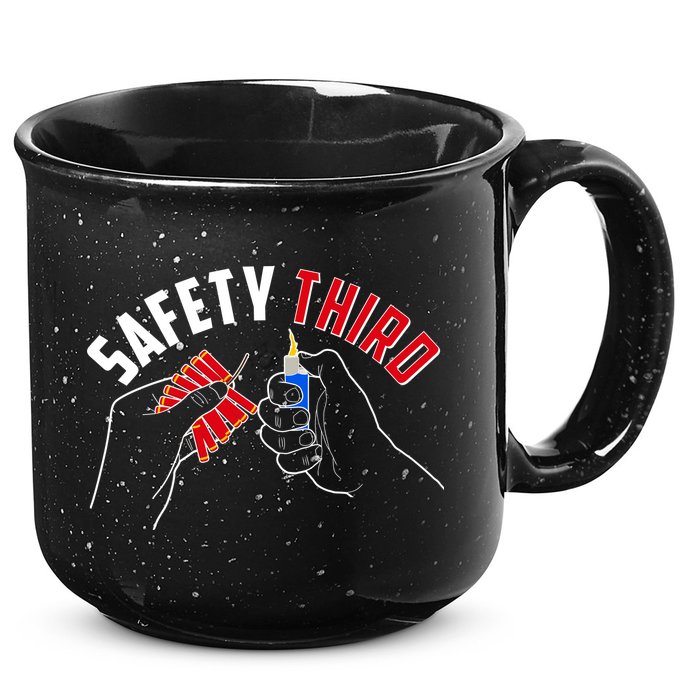 Safety Third Firecrackers Fourth of July 15oz Campfire Ceramic Mug
