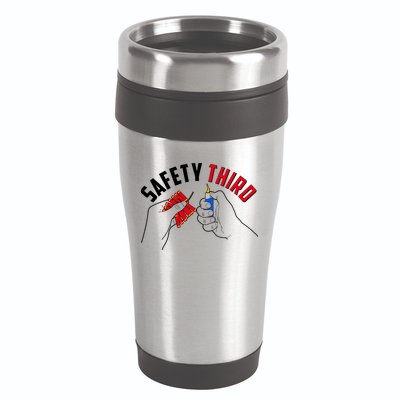 Safety Third Firecrackers Fourth of July 16oz Travel Tumbler