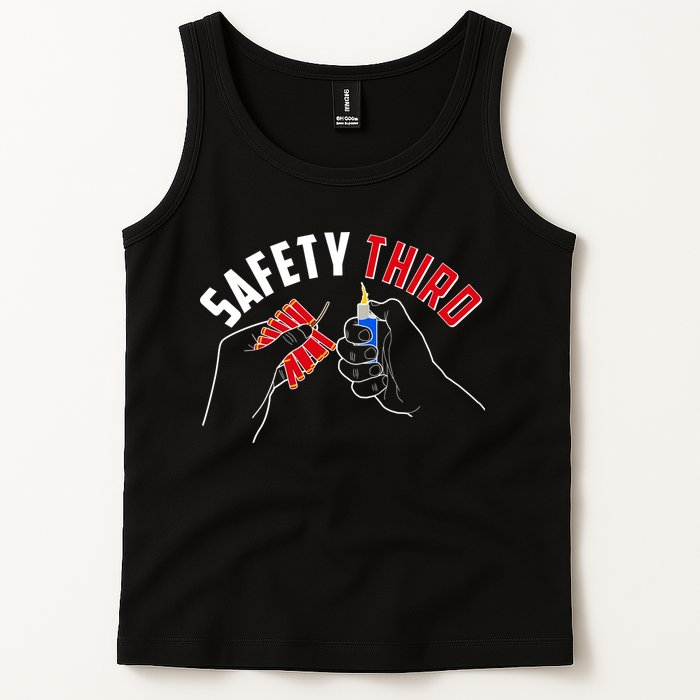 Safety Third Firecrackers Fourth of July Tank Top