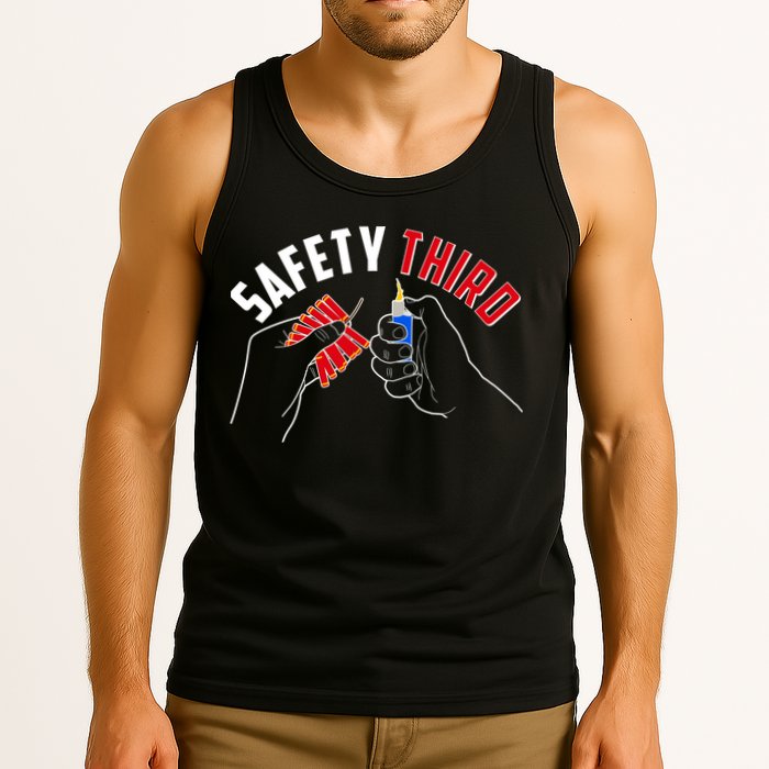 Safety Third Firecrackers Fourth of July Tank Top