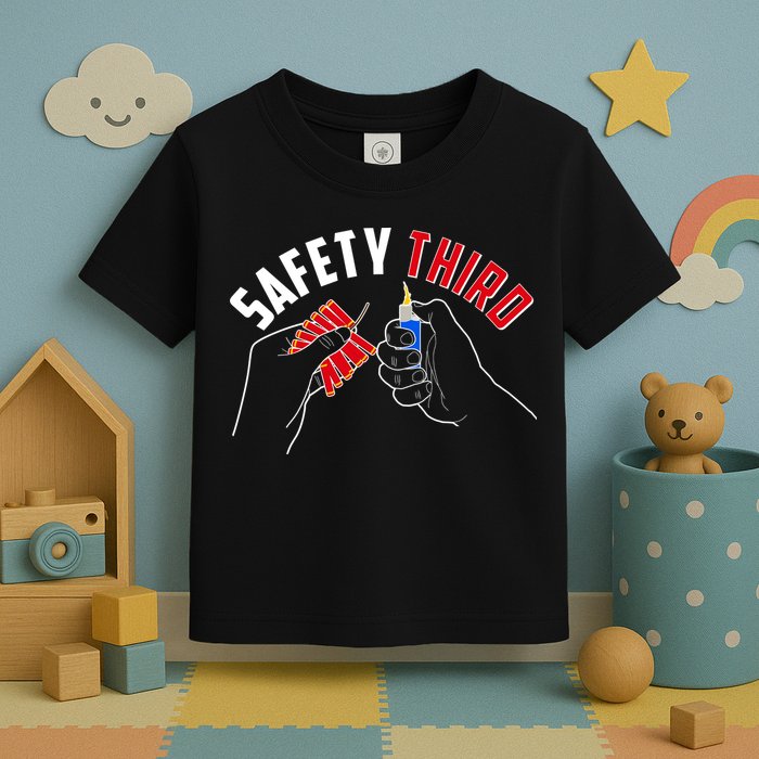 Safety Third Firecrackers Fourth of July Toddler T-Shirt