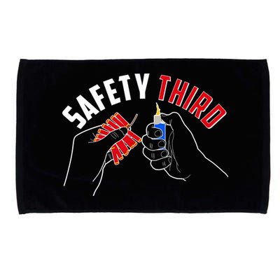 Safety Third Firecrackers Fourth of July Microfiber Hand Towel