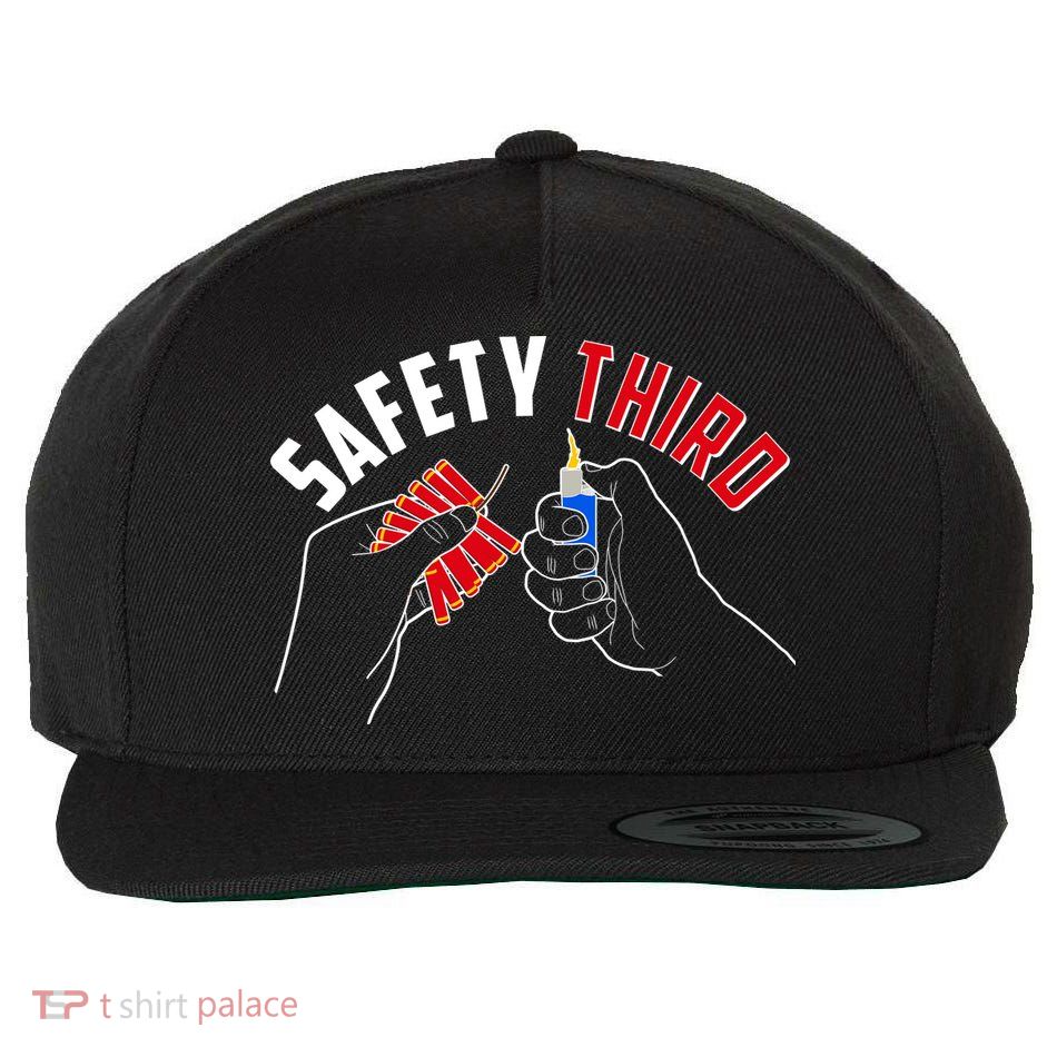 Safety Third Firecrackers Fourth of July Wool Snapback Cap
