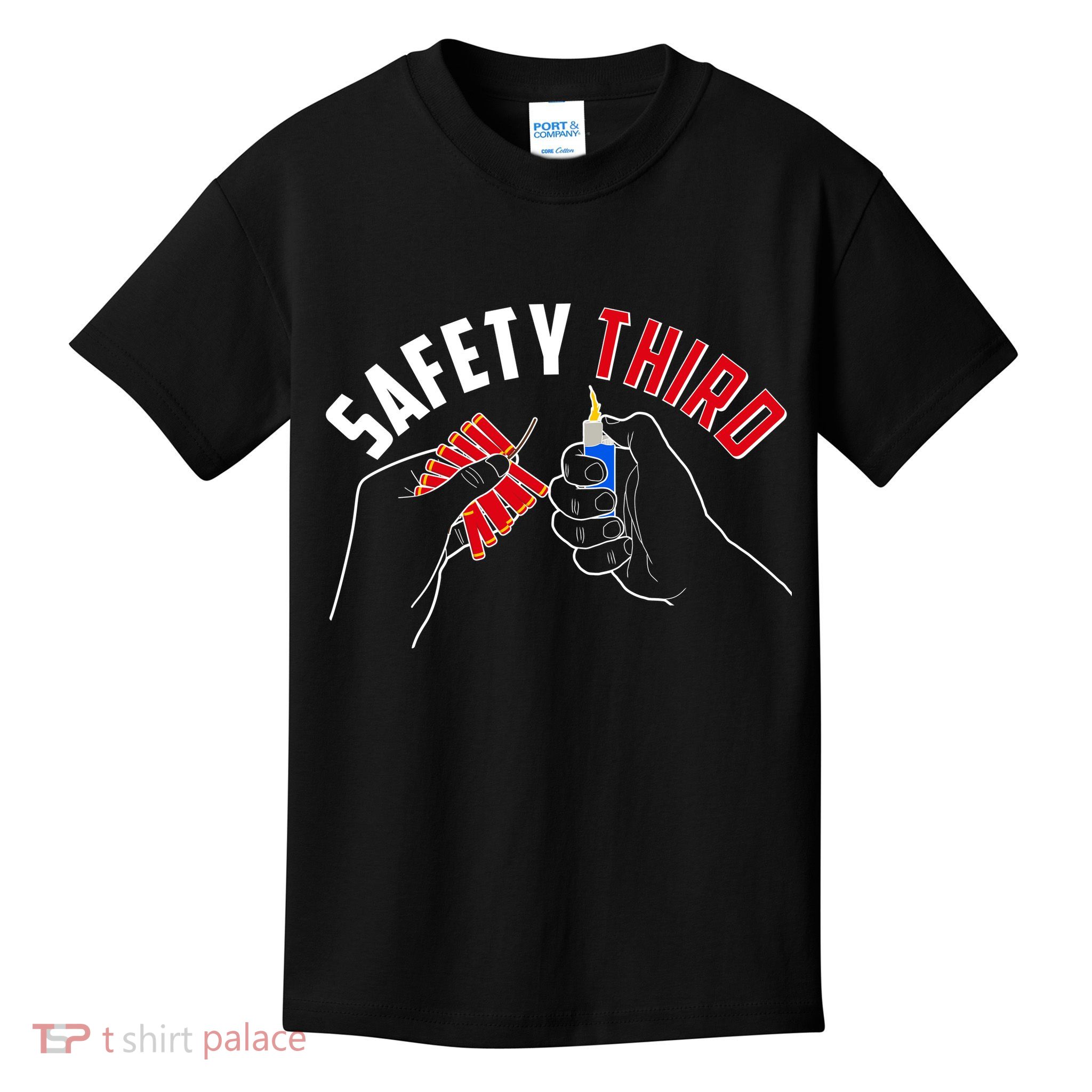 Safety Third Firecrackers Fourth of July Kids T-Shirt