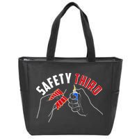 Safety Third Firecrackers Fourth of July Zip Tote Bag
