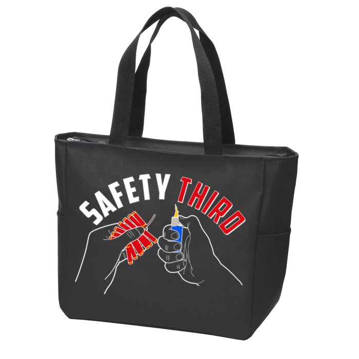 Safety Third Firecrackers Fourth of July Zip Tote Bag