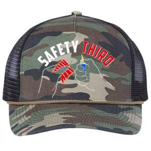 Safety Third Firecrackers Fourth of July Retro Rope Trucker Hat Cap