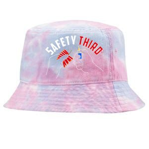 Safety Third Firecrackers Fourth of July Tie-Dyed Bucket Hat