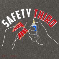 Safety Third Firecrackers Fourth of July Cotton Canvas Backpack