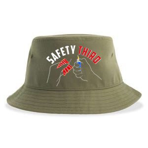 Safety Third Firecrackers Fourth of July Sustainable Bucket Hat