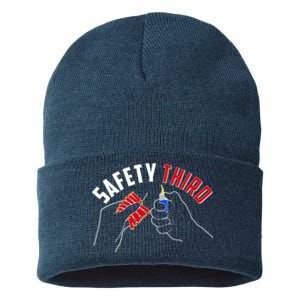 Safety Third Firecrackers Fourth of July Sustainable Knit Beanie