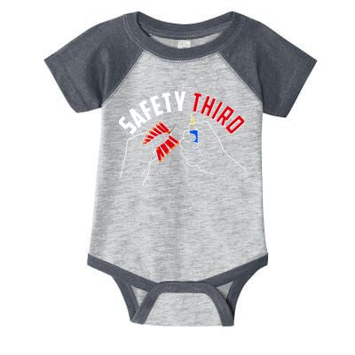 Safety Third Firecrackers Fourth of July Infant Baby Jersey Bodysuit